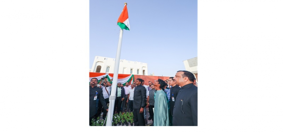 Consul General, Shri Satish Kumar Sivan hoisted the tricolor on the occasion of 78th Independence Day of India at the chancery building. August 15, 2024