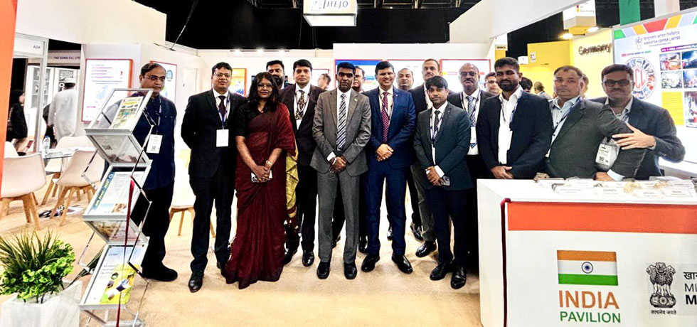  Consul General Shri Satish Sivan and Shri Dinesh Mahur, Joint Secretary, Ministry of Mines, jointly inaugurated India Pavilion at the Mining Show 2024 in Dubai. November 26, 2024